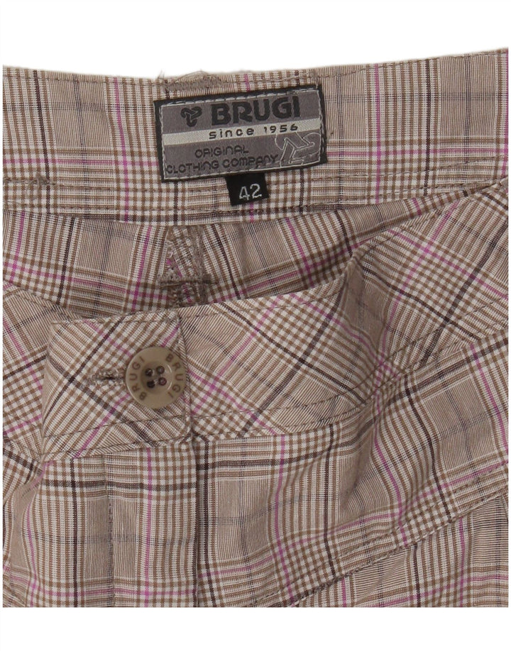 Damskie szorty Brugi IT 42 Medium W30 Szara kratka