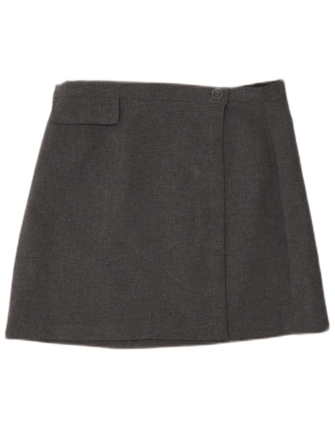 Damska spódnica mini kopertowa z wysokim stanem Sisley IT 44 Medium W26 Szary poliester