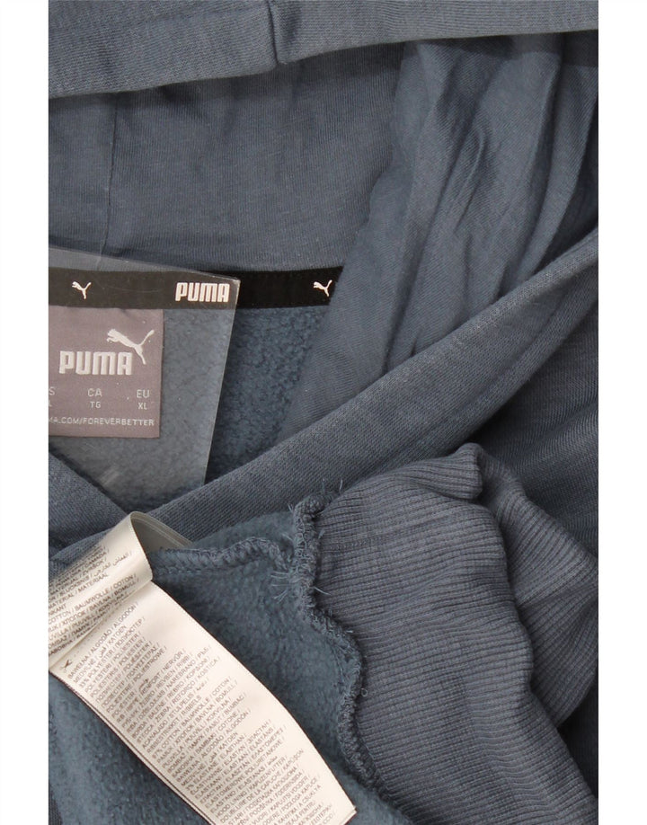 Męski sweter z kapturem PUMA XL, niebieski, bawełniany
