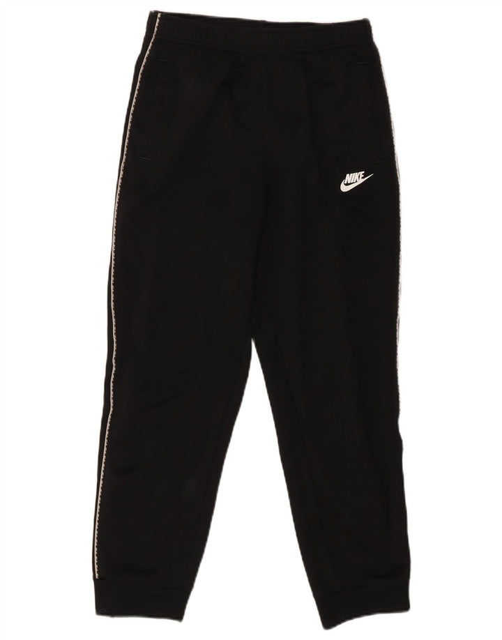 NIKE Boys Tracksuit Trousers Joggers 13-14 Years XL Black Polyester