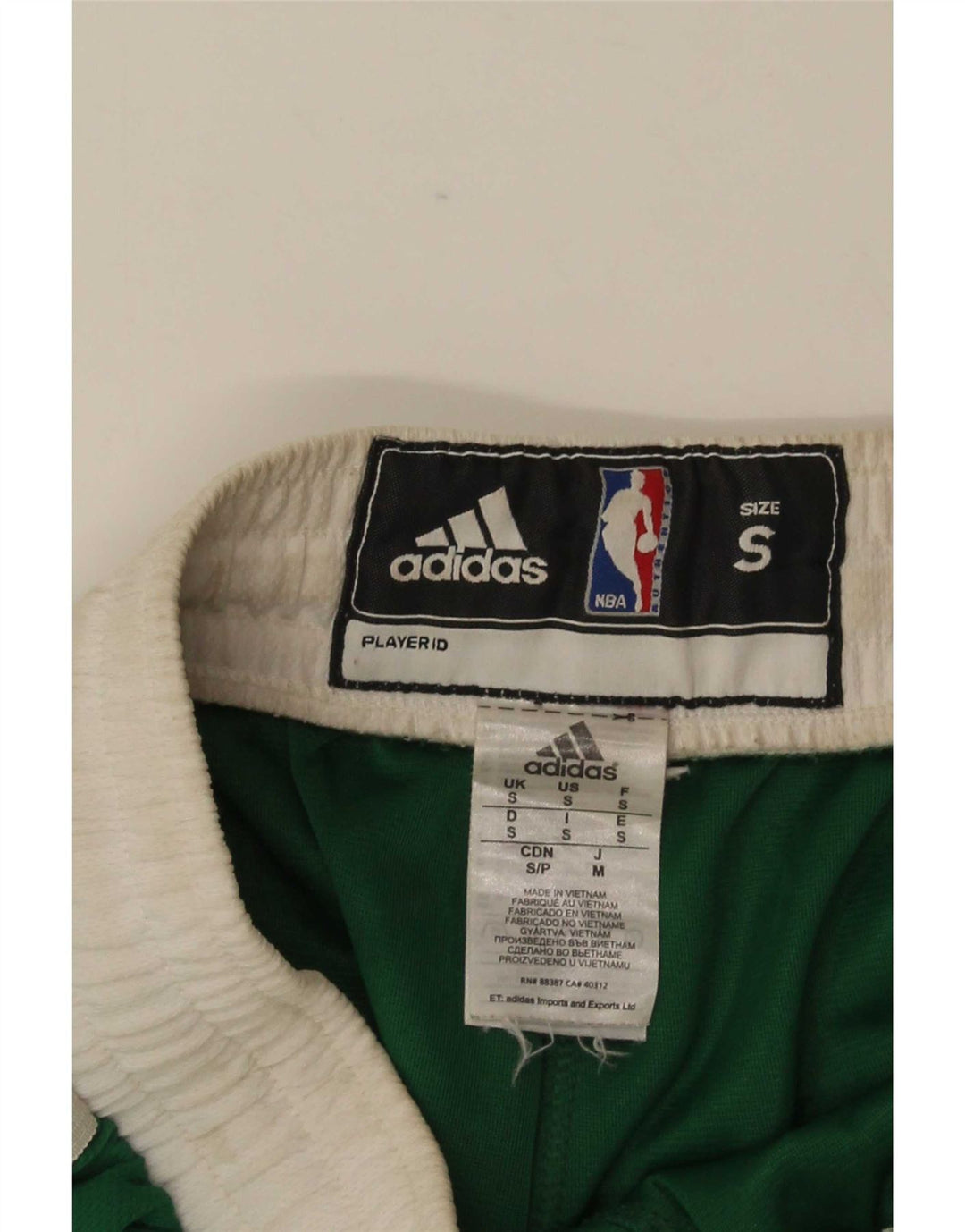 Męskie spodenki sportowe Adidas Boston Celtics Mały zielony poliester z blokami kolorów
