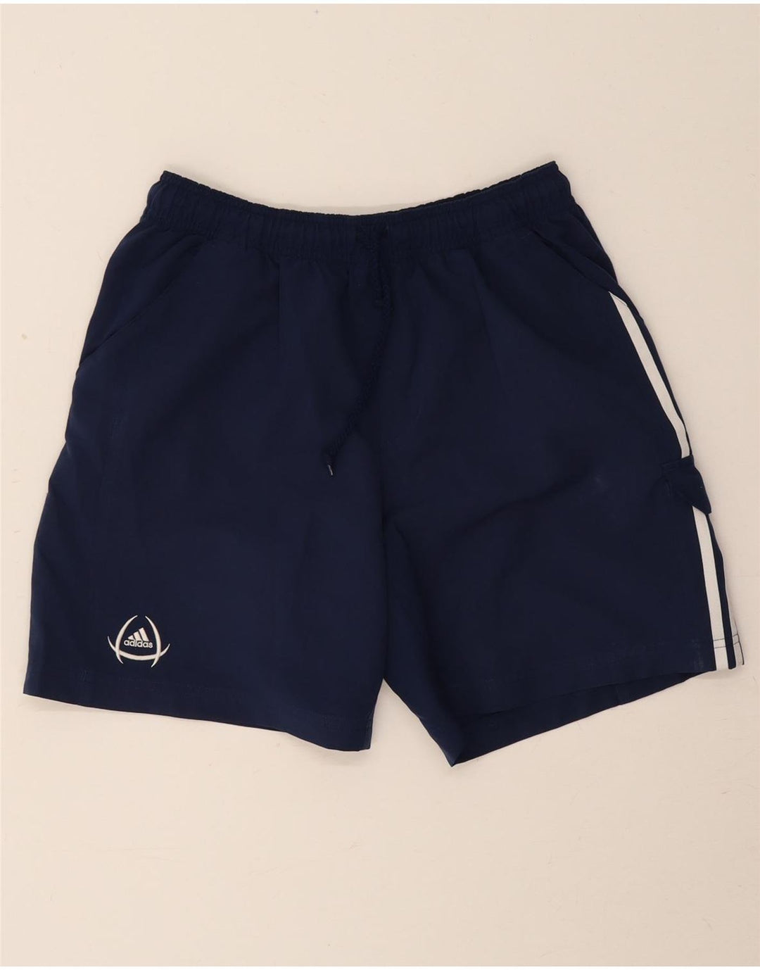 Męskie spodenki sportowe Adidas, małe, granatowe, poliestrowe