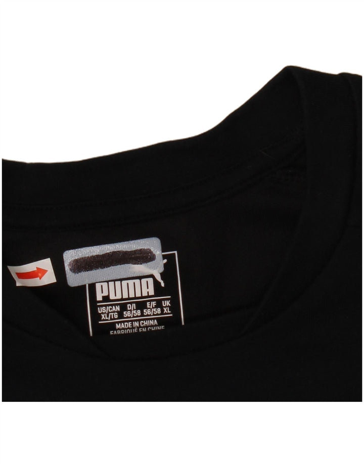 T-shirt męski Puma XL, czarny, bawełniany
