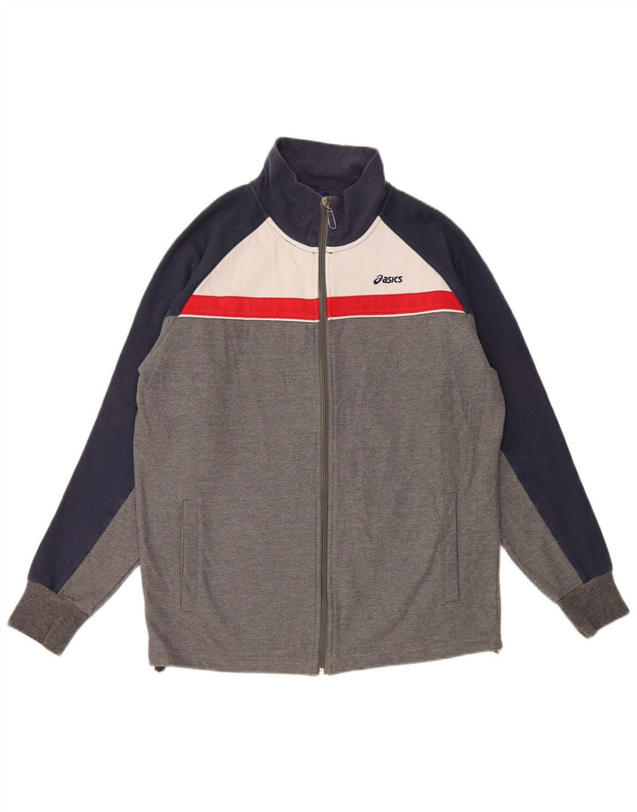 Męska kurtka dresowa ASICS, bawełniana, w kolorze średniej szarości