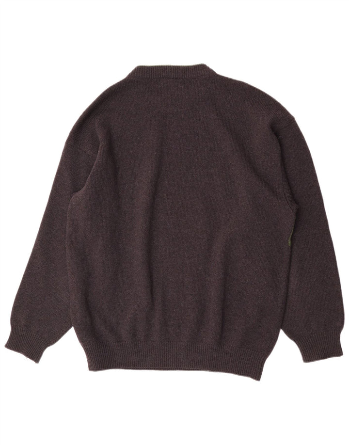 Męski sweter z wycięciem pod szyją Iceberg XL, szary, wełniany, retro