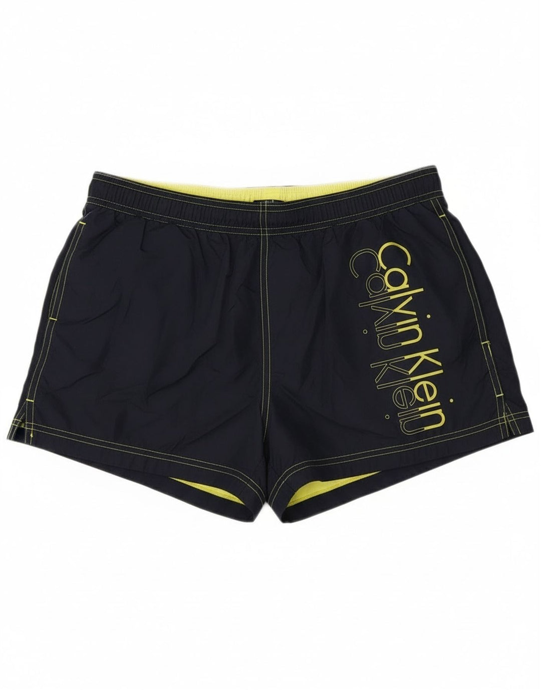 Męskie spodenki kąpielowe Calvin Klein z grafiką, duże, granatowe, z poliestru
