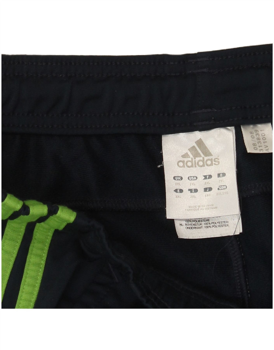 Męskie spodnie dresowe Adidas Capri 2XL Granatowy poliester z blokami kolorów