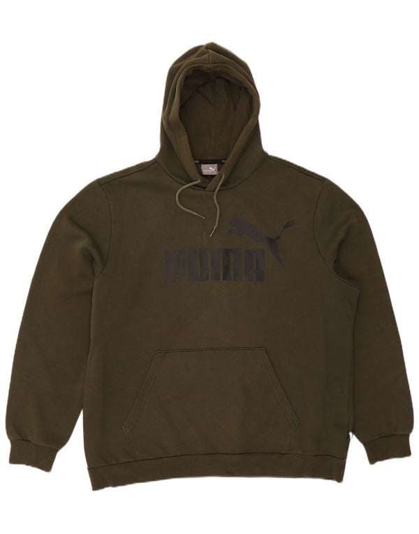Męski sweter z kapturem Puma XL, bawełniany khaki
