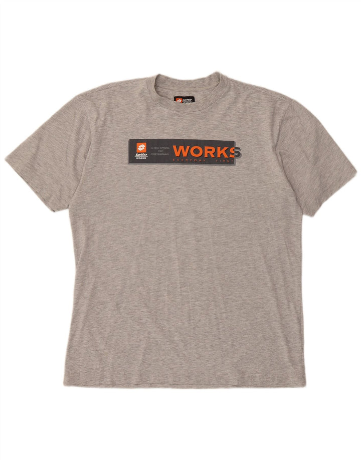 Męska koszulka z grafiką LOTTO XL, szara