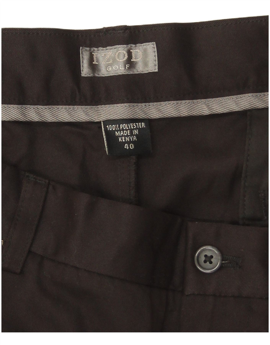 Męskie spodenki golfowe Izod W40 XL, czarny poliester