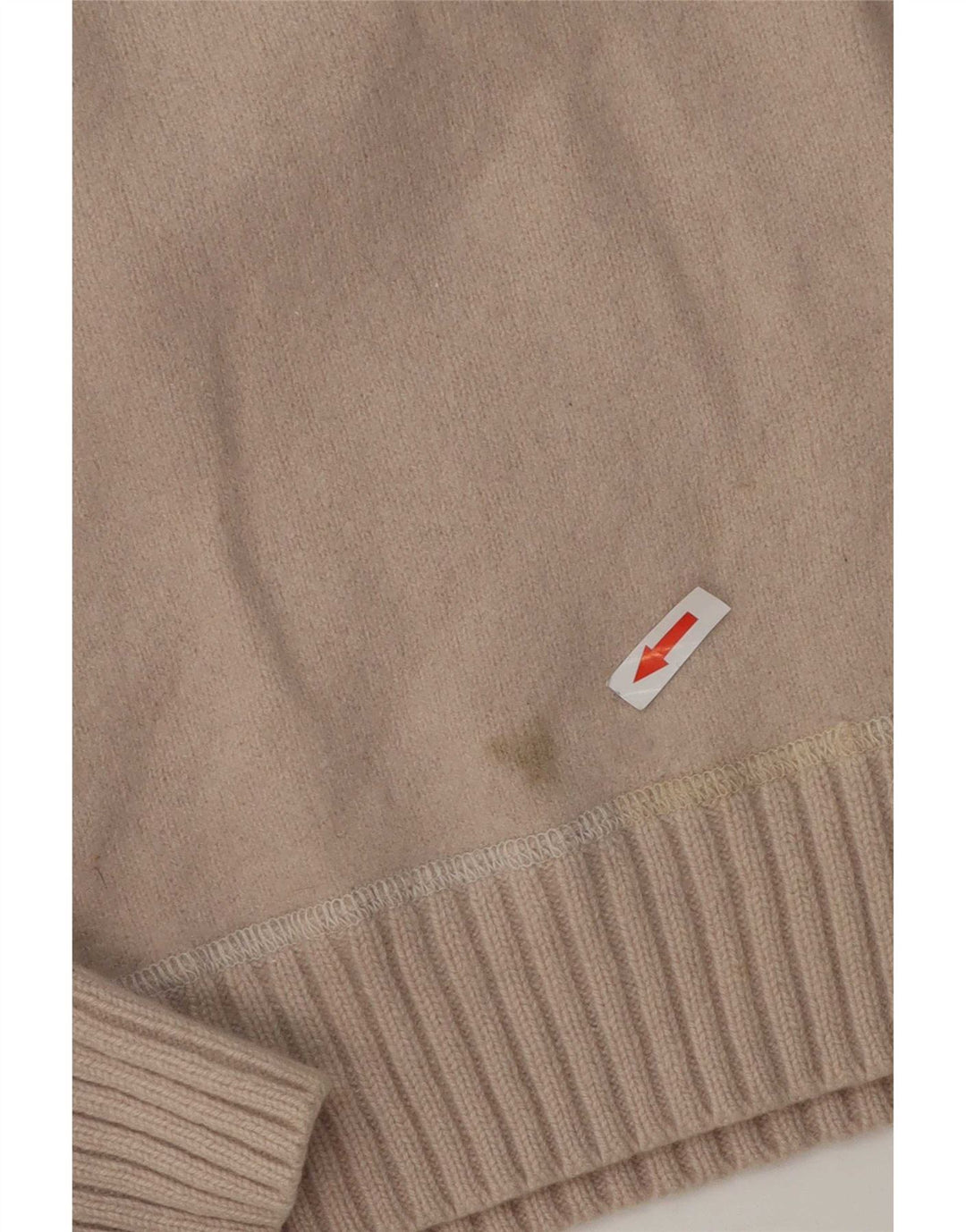 Damski sweter Levi's z dekoltem w łódkę UK 14, duży, beżowy, wełniany
