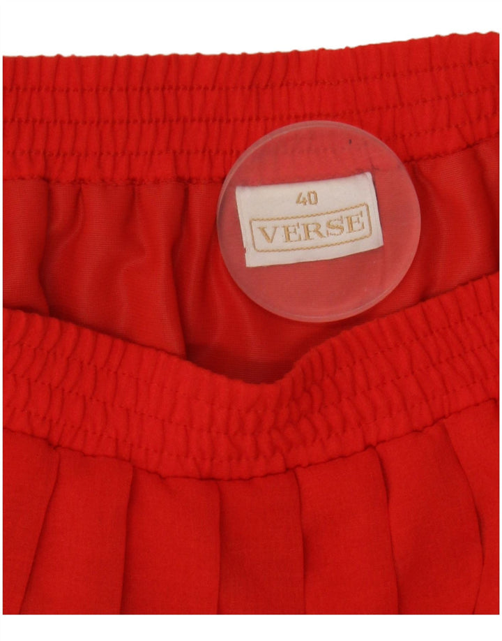 VERSE Womens Pleated Skirt EU 40 Medium W28  Red Polyester