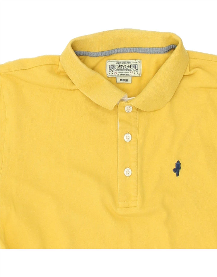 MARLBORO CLASSICS Mens Polo Shirt Medium Yellow Cotton | Vintage Marlboro Classics | Thrift | Second-Hand Marlboro Classics | Used Clothing | Messina Hembry 