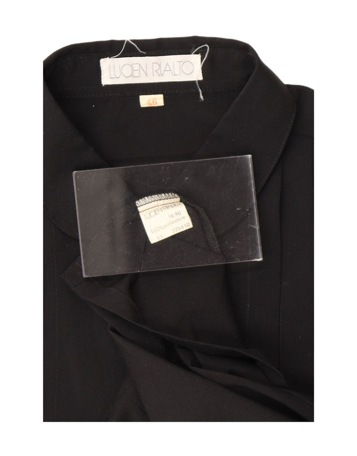 LUCIEN RIALTO Womens Shirt Blouse IT 46 Large Black Polyester Vintage Lucien Rialto and Second-Hand Lucien Rialto from Messina Hembry 