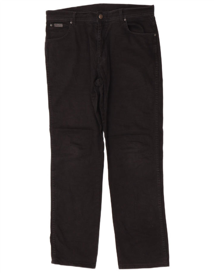 Męskie jeansy Wrangler Texas Stretch Straight W36 L32 Czarne bawełniane
