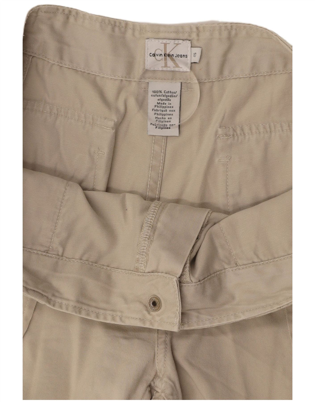 Spodenki damskie CALVIN KLEIN US 10 Medium W27, zielone, bawełniane