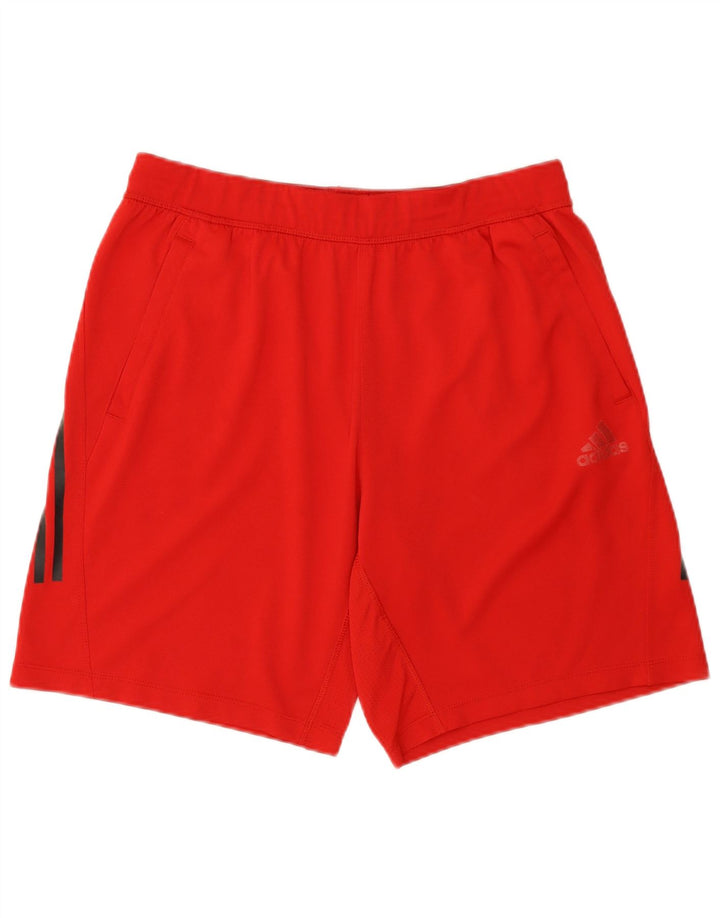 Męskie spodenki sportowe Adidas Aeroready, duże, czerwone, poliestrowe