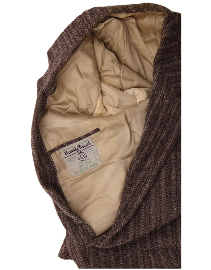 Męska marynarka zapinana na 2 guziki HARRIS TWEED UK 38 w średnie szare paski