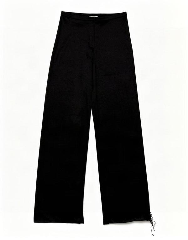 Damskie welurowe spodnie codzienne z szerokimi nogawkami Topshop UK 12 Medium W28 L30 Czarne