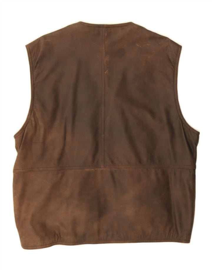 ITALLO Mens Leather Jacket IT 48 Medium Brown Leather Vintage Itallo and Second-Hand Itallo from Messina Hembry 