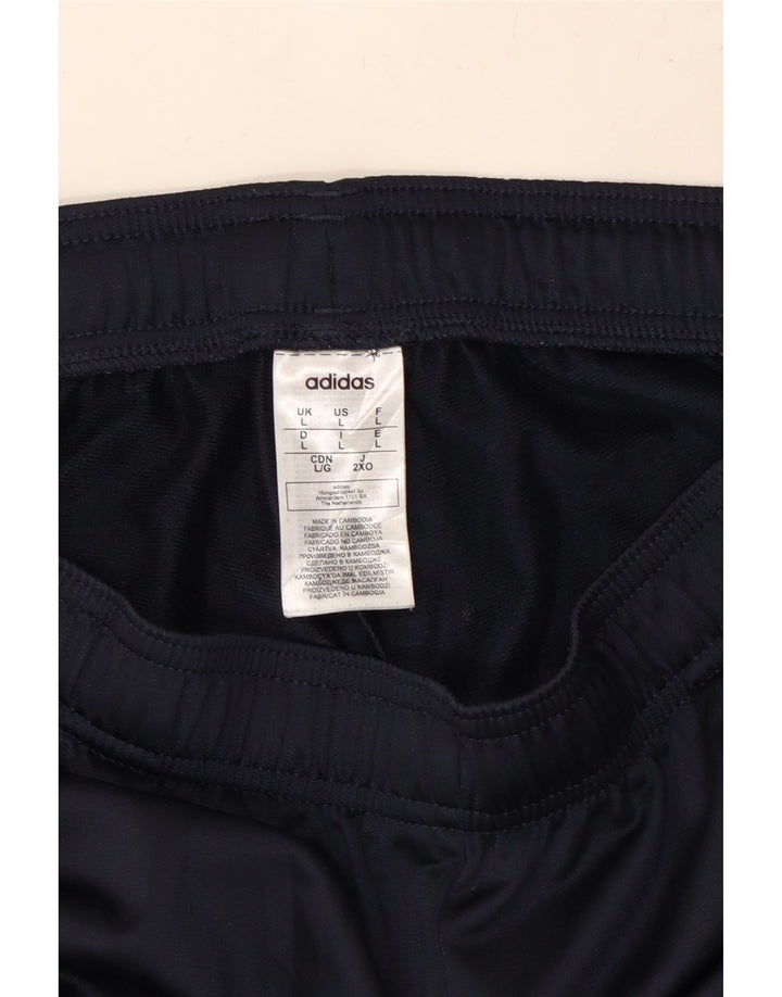 Męskie spodnie dresowe ADIDAS Joggery, duże, granatowe, poliestrowe