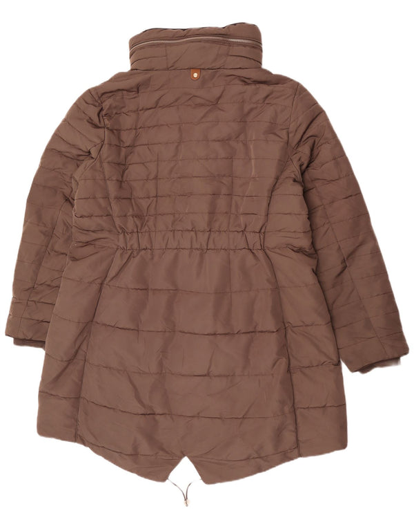 Marks & Spencer Damska kurtka parka z kapturem UK 20 2XL Khaki Poliester