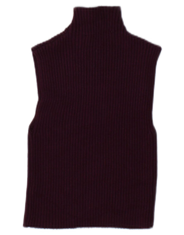 Damski krótki kamizelka Zara UK 10 Small Burgundowa wiskoza