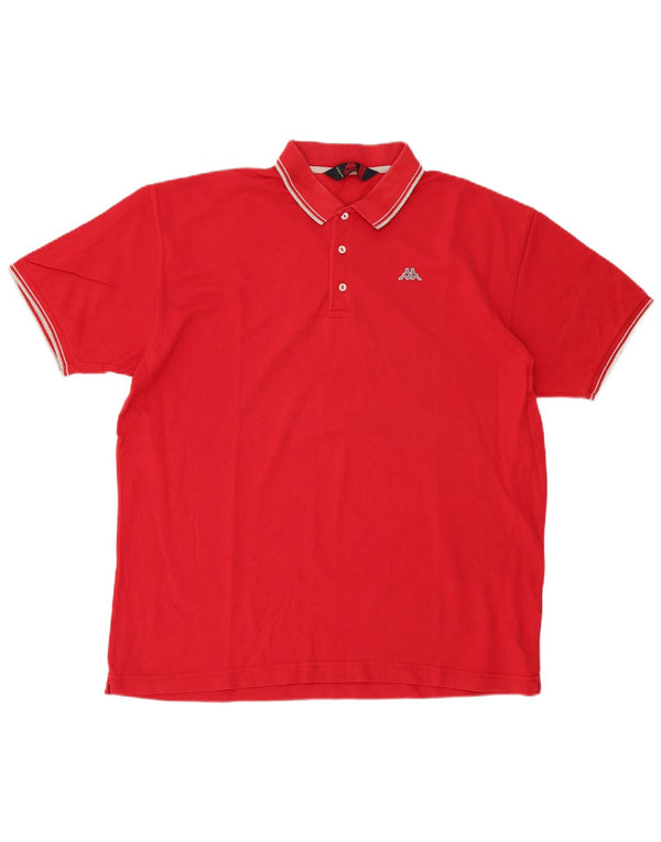 Męska koszulka polo Kappa 2XL czerwona bawełniana