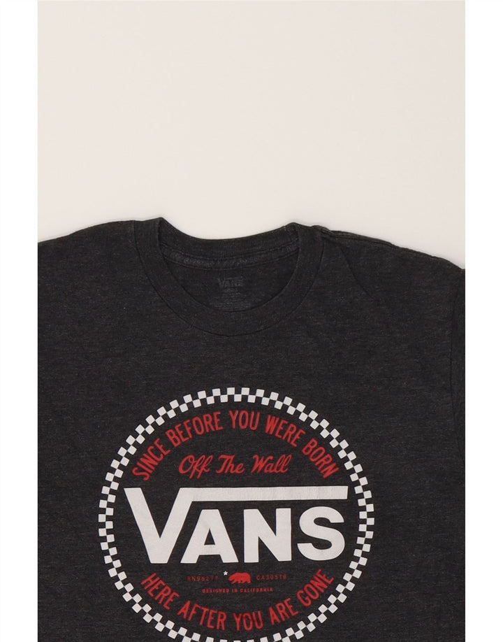 VANS Mens Graphic T-Shirt Top Small Grey Vintage Vans and Second-Hand Vans from Messina Hembry 