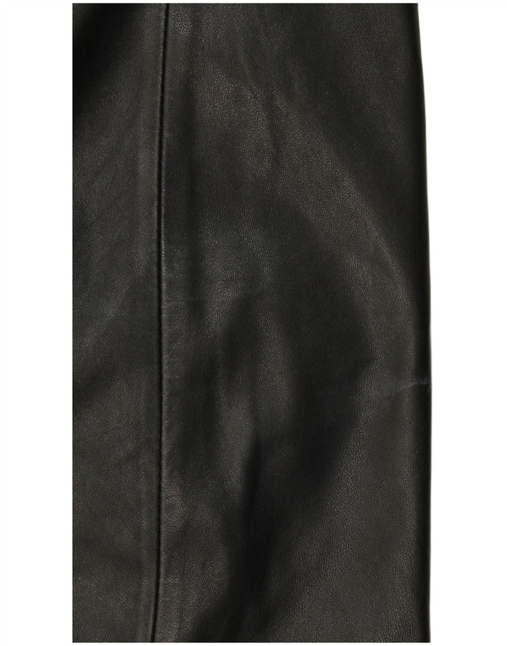 Męski płaszcz skórzany IT 56 3XL Czarna skóra