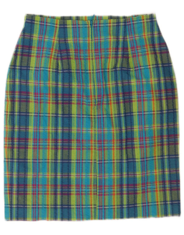 Marks & Spencer Womens Pencil Skirt UK 12 Medium W26 Multicoloured Check