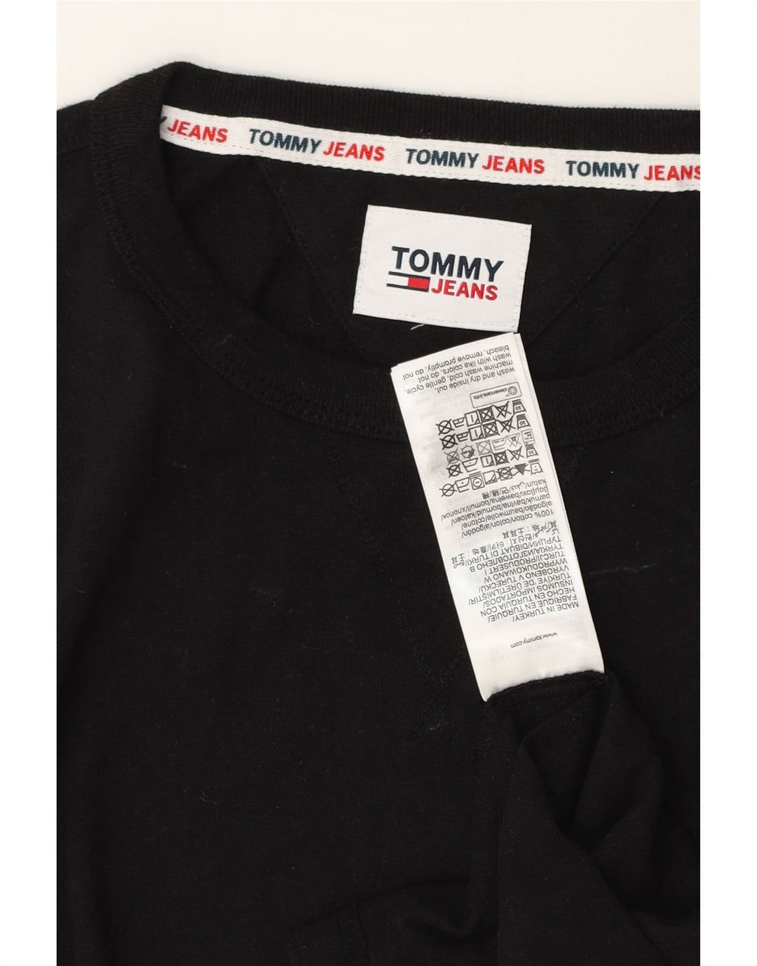 T-shirt męski Tommy Hilfiger Top, średni czarny, bawełniany