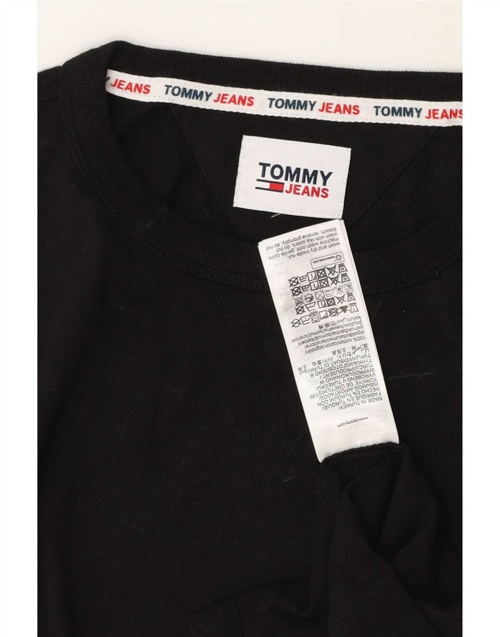 T-shirt męski Tommy Hilfiger Top, średni czarny, bawełniany