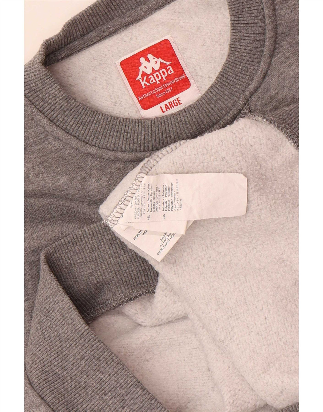 Bluza męska Kappa, duża, szara, bawełniana