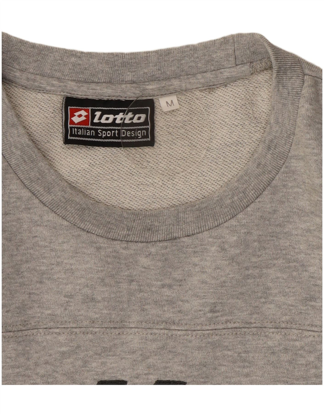 Damska bluza z grafiką Lotto, UK 14, średnia, szara, nakrapiana bawełna