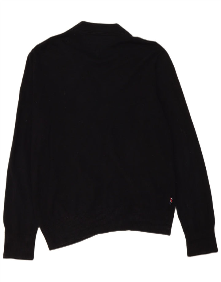 Męski sweter rozpinany Tommy Hilfiger, średni czarny, bawełniany