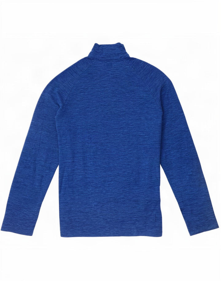 Męski sweter polarowy Mountain Warehouse z zamkiem błyskawicznym, średnioniebieski, nakrapiany