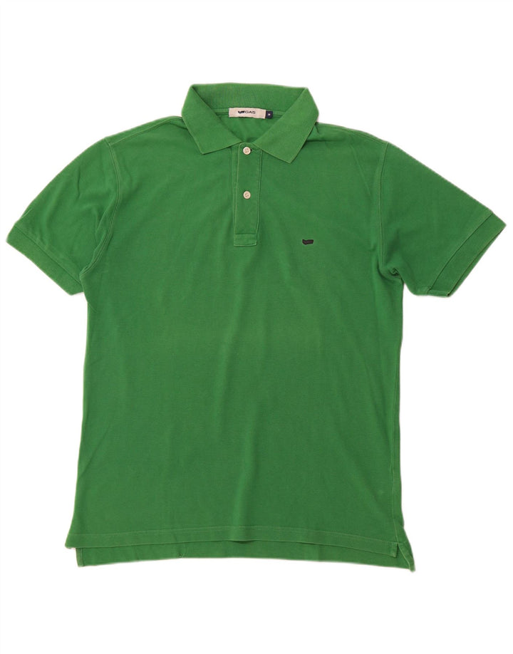 GAS Mens Polo Shirt Medium Green Cotton