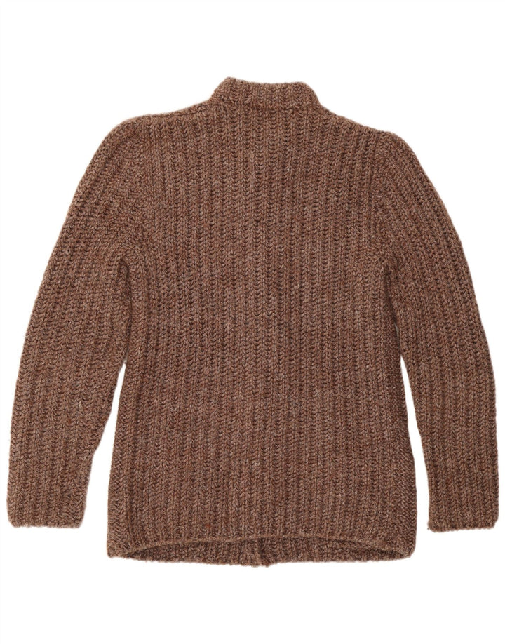 Sweter męski w stylu vintage, średni brąz