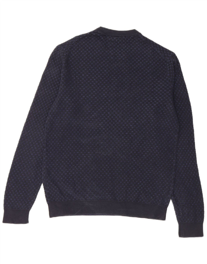 Męski sweter Calvin Klein z okrągłym dekoltem, mały, granatowy