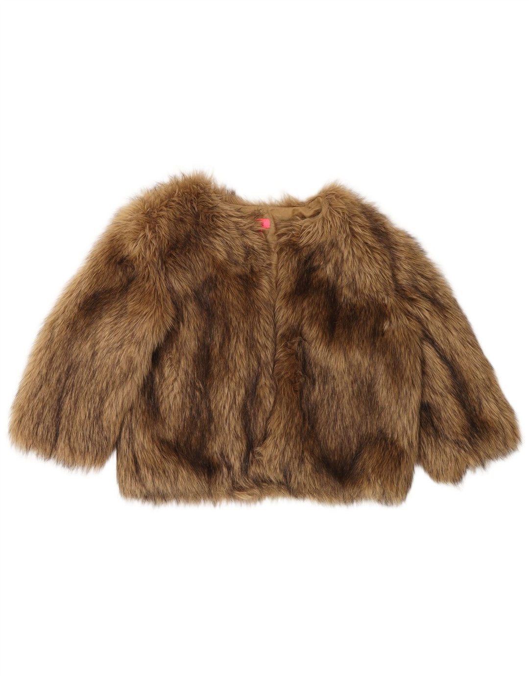 MONSOON Damska kurtka ze sztucznym futerkiem z rękawem 3/4 MONSOON, UK 12, średni beż