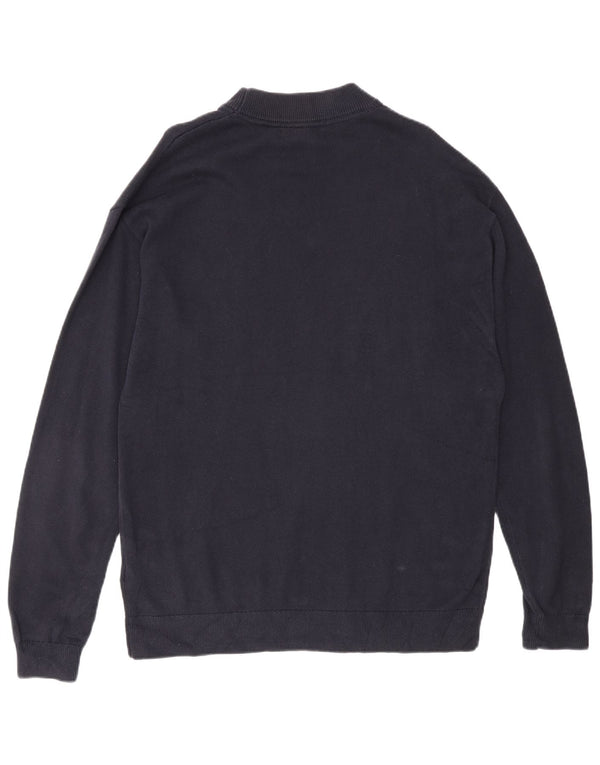 Męski sweter z okrągłym dekoltem Calvin Klein Jeans, mały, granatowy