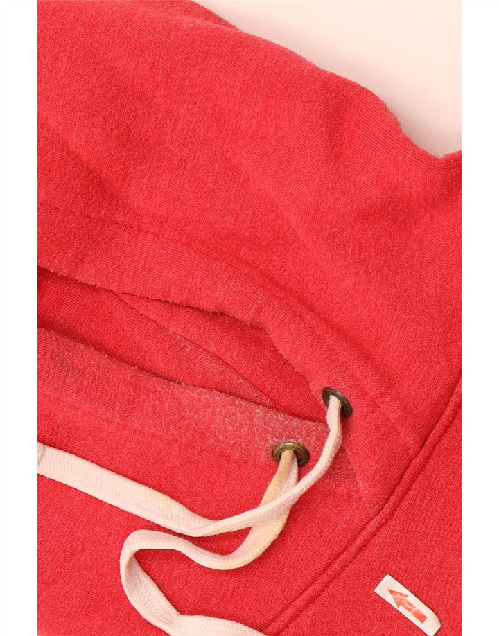Męski sweter z kapturem i grafiką JACK WILLS, średnioczerwony, bawełniany
