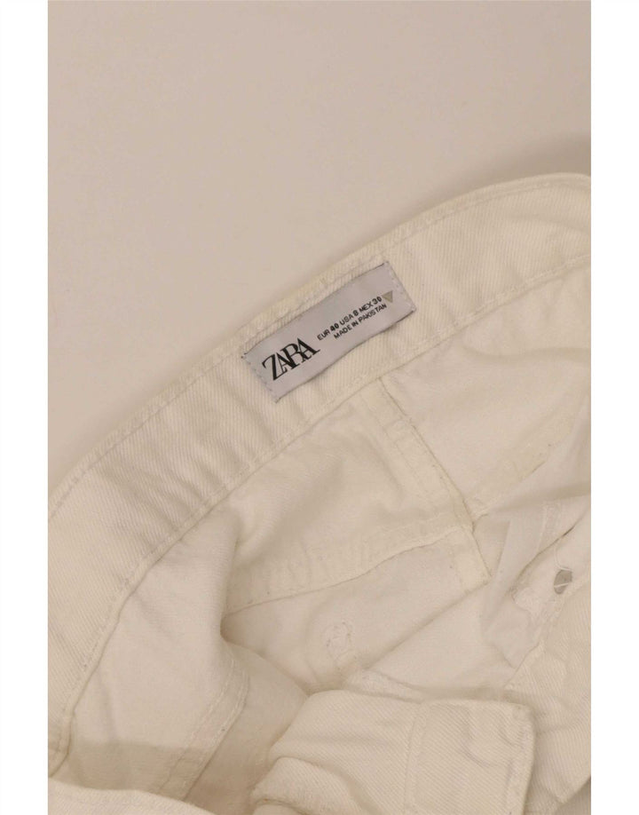 Damskie jeansy z szeroką nogawką Zara EU 40 Medium W30 L32 Białe