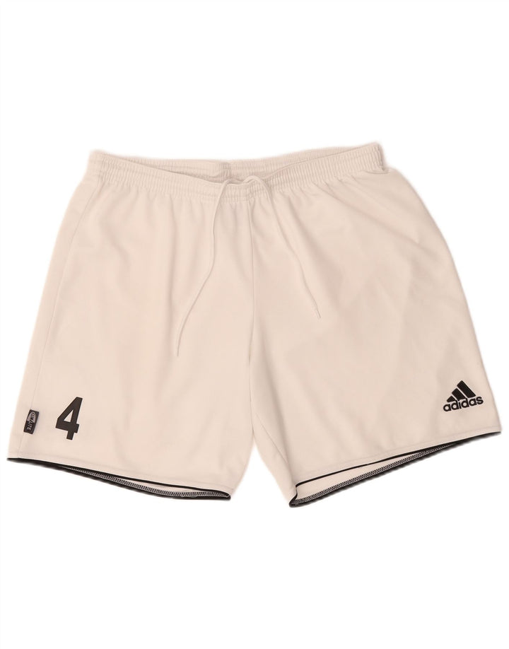 Męskie spodenki sportowe Adidas Climalite Graphic, duże, białe, poliestrowe