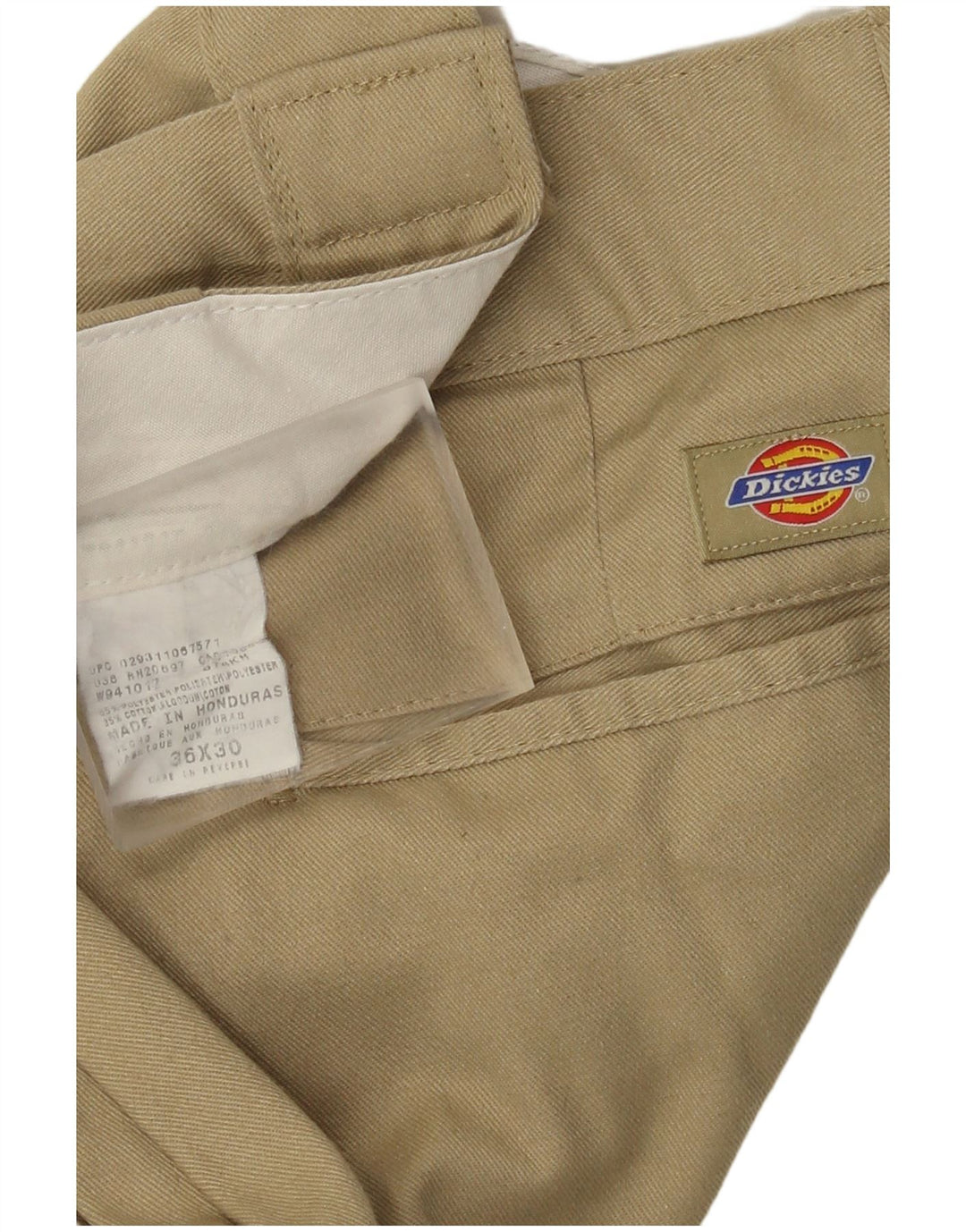 Męskie proste spodnie chino Dickies W36 L30 beżowy poliester