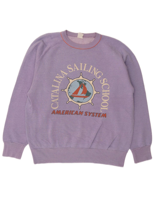 Damska bluza z grafiką w stylu vintage, UK 18 XL, fioletowa