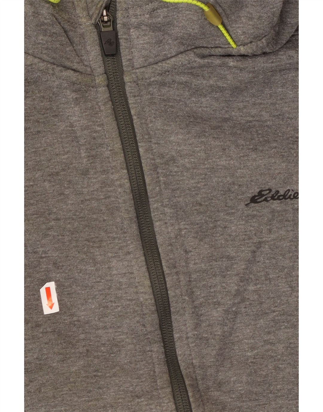 Męski sweter zapinany na zamek EDDIE BAUER, duży, szary poliester