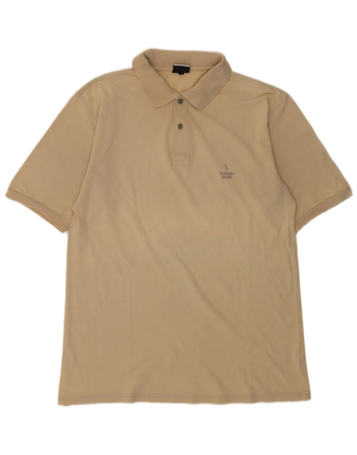Męska koszulka polo Trussardi XL, beżowa, bawełniana