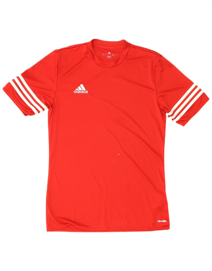 Adidas Męski T-shirt Climalite Top Mały Czerwony Poliester